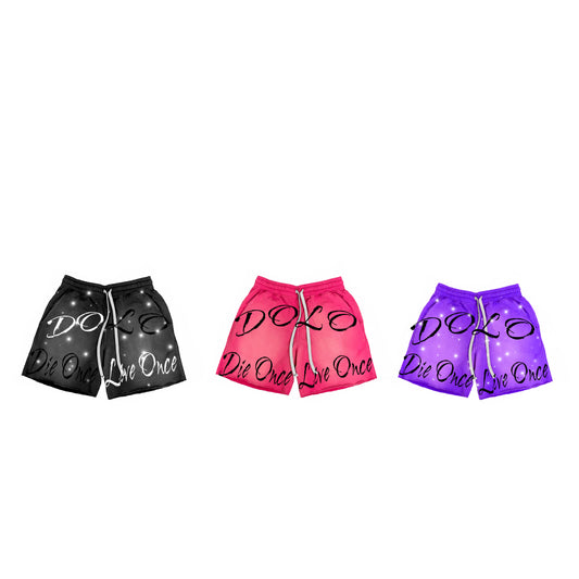 DOLO WASHED SHORTS🖤🩷💜